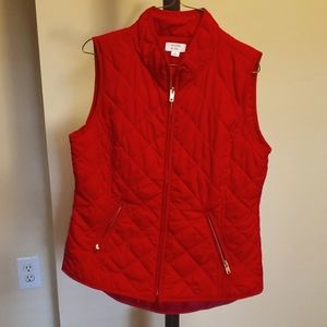 Red Vest. Sz S.  Very silky feeling and light weight  Brand Crown & Ivy..